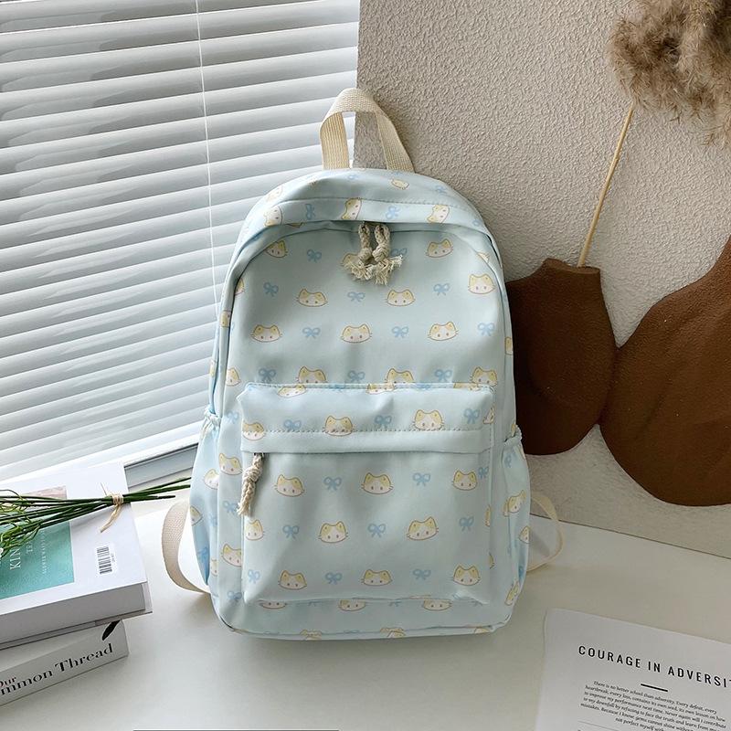 New 2025 Summer Large Capacity Double Shoulder Cute Class Schoolbag Small Fresh Girl Casual Backpack Light Wholesale