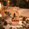 Unique Christmas Gift for Family Nordic Style Wooden Ornaments, Cute Santa Claus/Snowman/Reindeer Window Display Props Figurine Holiday Home