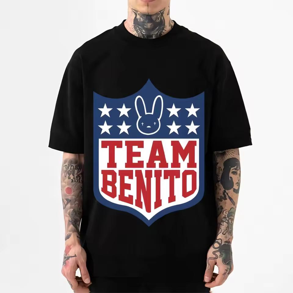 Bad Bunny Benito Bowl Japanese Style Classic Tee High-quality Streetwear Men's Clothing Women's 2026 Summer New Printed T Shirt