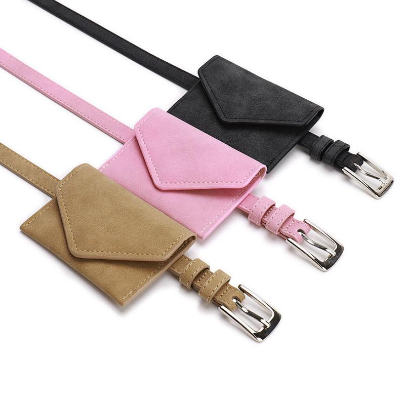 Womens Suede Waist Purse With Solid Color Design For Modern And Chic Street Style