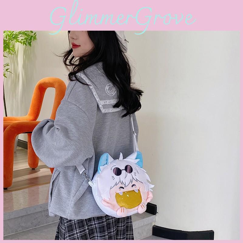 Anime Girl Plush Backpack With Cartoon Pattern For Casual Travel And School Use