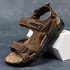 Summer Men's Sandal Leather Lightweight Sports Sandals Mens Genuine Leather Slippers for Men Mens Outdoor Slippers