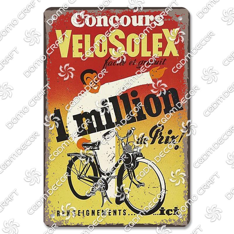 Pôster de Bicicleta Retrô Placas de Metal Estanho Ciclista Homens Mulheres Crianças Placa de Metal Decoração de Arte de Parede Garagem Bar Clube Sala de Estar Casa