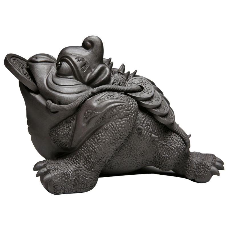 Purple Clay Golden Toad Tea Pet Ornament