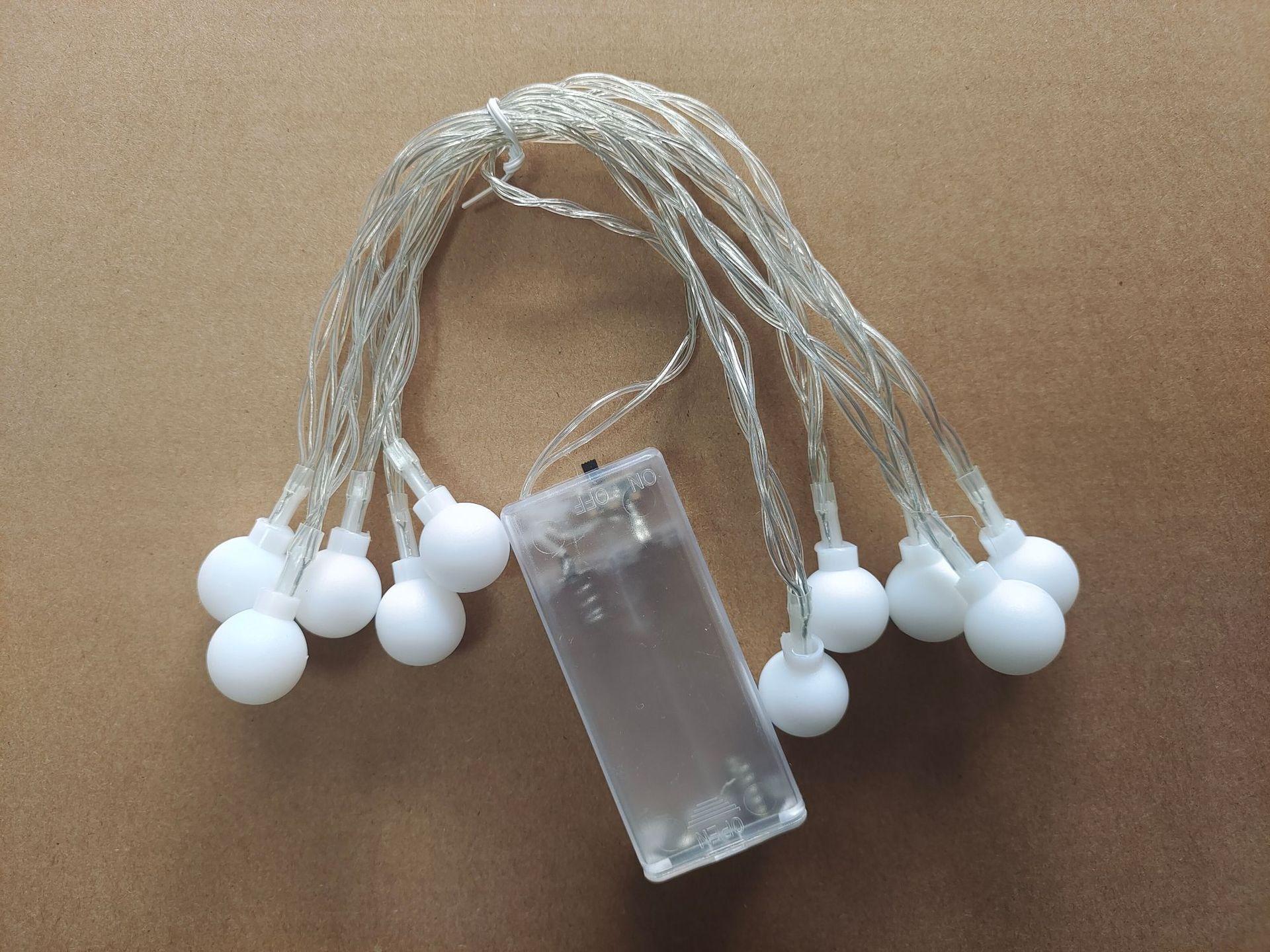 

Аккумулятор 6M 40LED шар гирлянда огни Сказочная гирлянда водонепроницаемый уличный светильник рождественский праздник свадьба вечеринка огни украшения 0-5W&1.5m 10LED белый