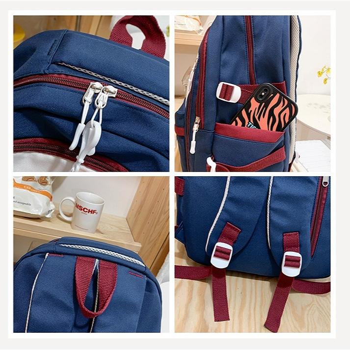 Casual School Backpack for Teen Girls Large Capacity Multi Pocket Bookbag Lightweight Travel Backpack College Daypack