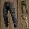Pantaloni da Lavoro da Uomo Multitasche Colorati Pantaloni da Lavoro Casual alla Moda da Uomo