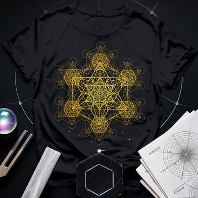 Metatron's Cube Mens Kids T Shirt | Fractal Sacred Geometry Unisex Tee