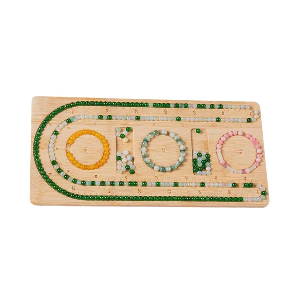Wood Beading Board Jewelry Designing Plate Craft Tray Jewelry Making Accessory Wood Texture for Necklace and Bracelet