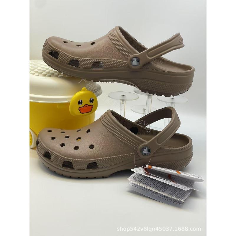 Men's and Women's Beach Shoes Baotou Sandals Outer Wear Couple's Casual Versatile Breathable Hole Shoes Beach Non-slip