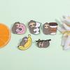 Lazy Cute Sloth Enamel Pin Cartoon Coffee Donut Banana Pillow Lapel Brooch Backpack Clothes Badge Decorative Metal Jewelry Gifts
