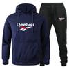 Fashion Printed Sweatshirt Pants Set Men Casual Sports Two-piece Head Thickened