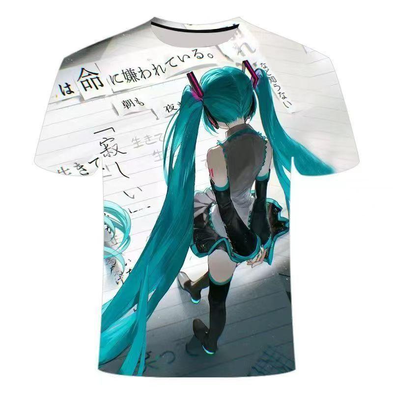 Summer 2025 T-shirt Anime Chuyin Series Future Short Sleeve Top 3D Printing Round Neck Children's Fashion for Children