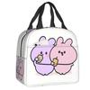 Custom Asamimichaan Anime Cartoons Asamimi Insulated Lunch Bags for Women Resuable Thermal Cooler Bento Box Work School Travel