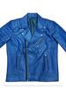 Men's Genuine Soft Lambskin Leather Jacket Blue Handmade Motorcycle Biker Jacket