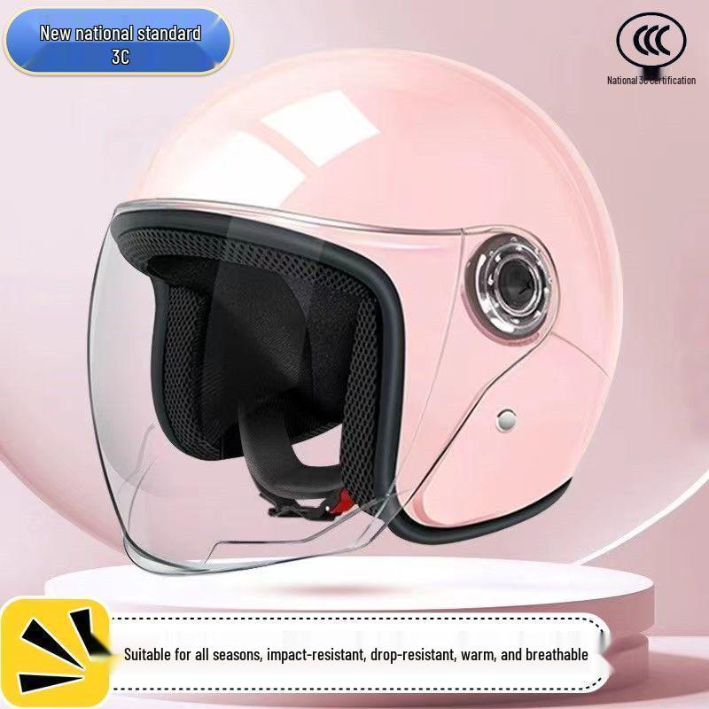 Universal All-Season Motorcycle & Electric Scooter Helmet: Warm, Cute, Double Ear Design for Men & Women