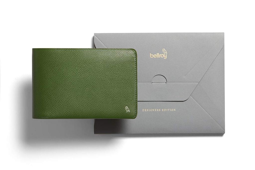 Bellroy Premium Leather Travel Wallet Designers Edition Forest - -
