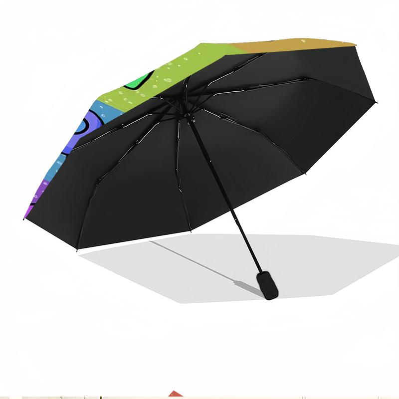 Among Us Print Automatic Open Close Umbrella, Portable Foldable Umbrella, for Outdoor Commute Camping Trip, Ideal Birthday Gift