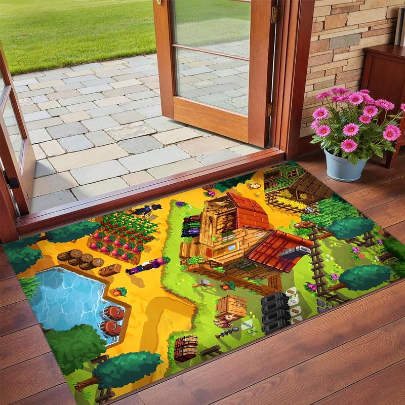 Crystal Velvet Rug Soft Non Slip Indoor Floor Mat Home DecorStardew Valley