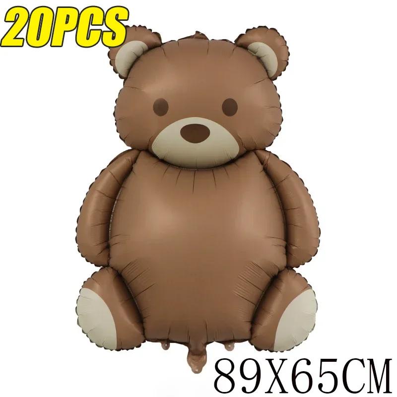 Valentine Day Cartoon Frosted Aluminum Film Balloon Rainbow Police Car Plane Bear Birthday Balloon Party Layout Scene Decoration