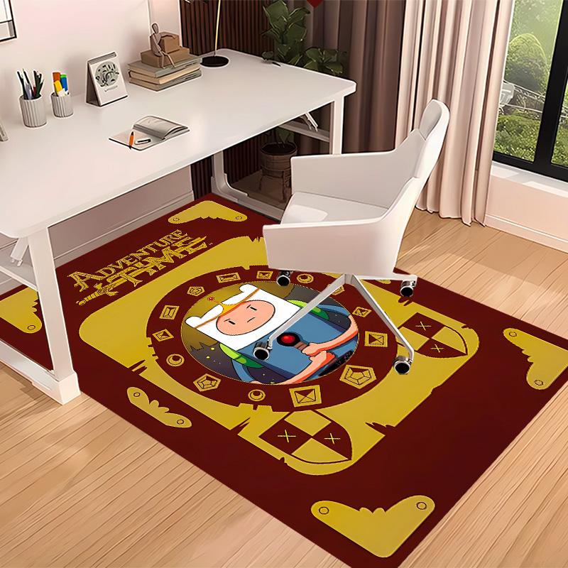 Adventure Time Printed Absorbent Washable Carpet, Non-Slip Bathroom Mats, Kitchen Rugs, Yoga Mat,Living Room Entrance, Camping Picnic Rugs