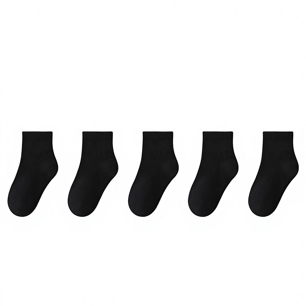 Children's Crew SocksCotton Anti-Bacterial Seamless Spring/Autumn Boys' Girls' School Sports Socks White Black Gray