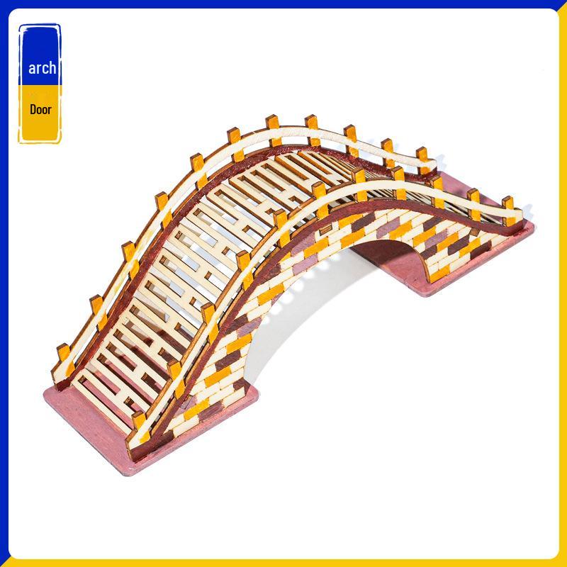 Handmade Arch Bridge DIY Wooden Model Kit for Kids Science Experiments