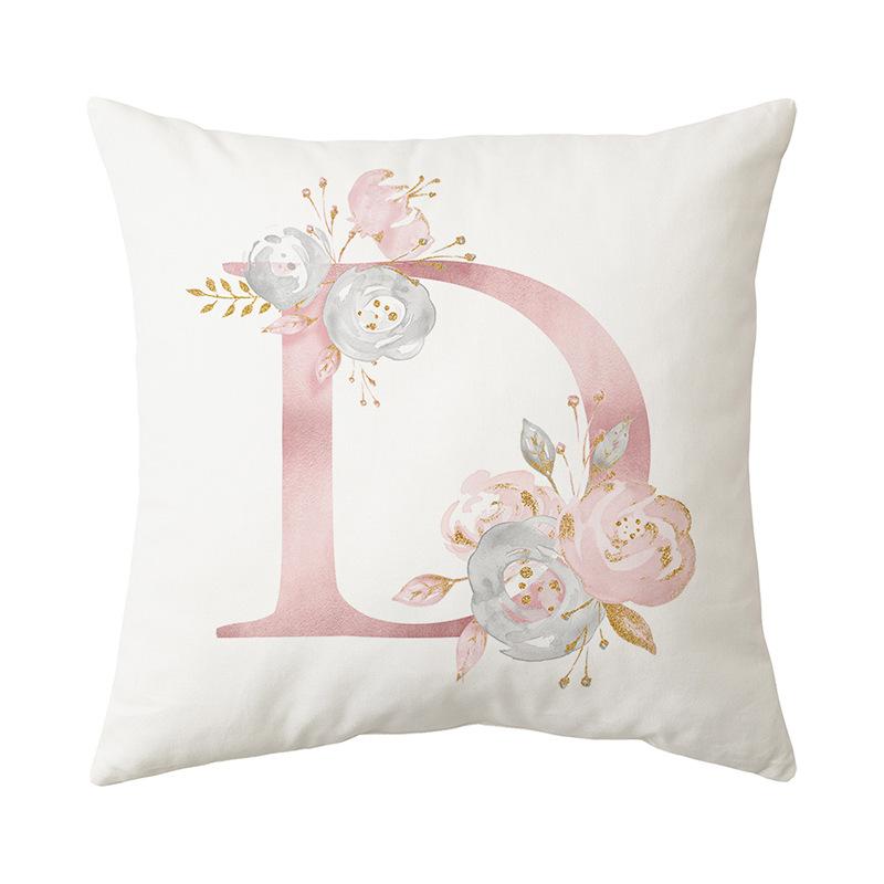 26 Letter Printed Cushion Cover Modern Simple Home Sofa Decoration Cushion Cover Bedroom Cushion Cover