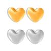 Elegant Heart Stud Earrings: 18k Gold-Plated Titanium Steel, Fashion-Forward Design for Women