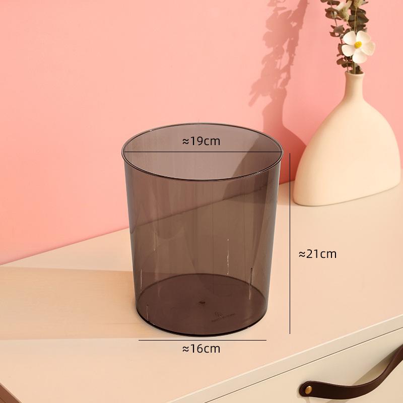 Transparent Trash Can - Large Household Unsealed Flower-shaped Trash Bin - Tall Office Room Garbage Can - Paper Basket