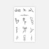 Fortschrittlicher Sinn für Persönlichkeit, einfacher, kleiner, frischer und süßer Stern-Schleifen-Schlüsselbein-Tattoo-Aufkleber