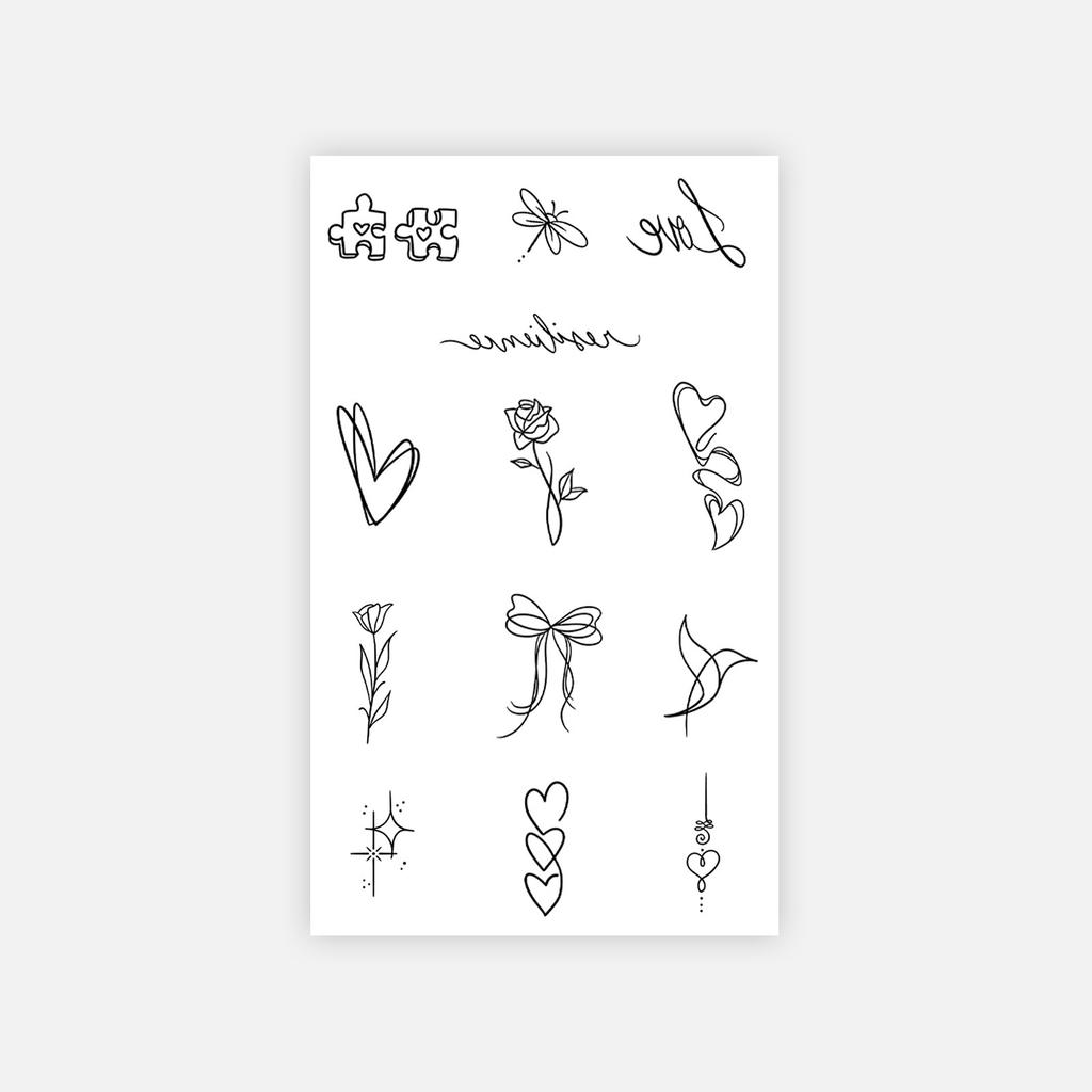 Fortschrittlicher Sinn für Persönlichkeit, einfacher, kleiner, frischer und süßer Stern-Schleifen-Schlüsselbein-Tattoo-Aufkleber