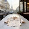 Womens Elegant Pure Color Long Sleeve Shirt With Wrinklefree Polyester For Casual Spring Wear