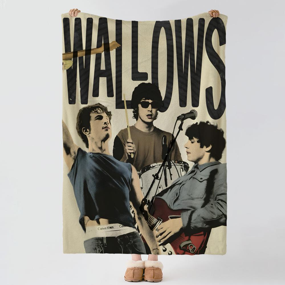 music W-Wallows-s Throw Thick Comfort Flannel Quilt, Multi-scene Use Indoor Outdoor Daily Nap