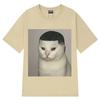 Funny Haircut Cat Meme T-Shirt  Women Harajuku T-Shirts Summer Short-sleeved Casual Trend Oversized T-shirts