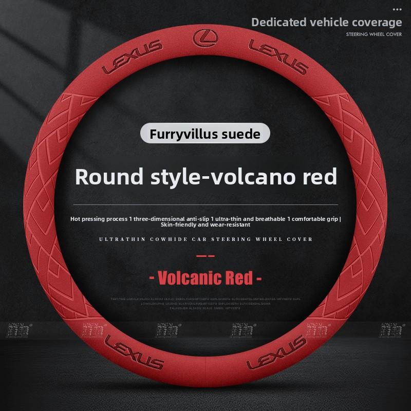 Applicable to Lexus steering wheel covers for models such as ES200, ES300h, RX350, NX200CT, and UX260, featuring faux leather de