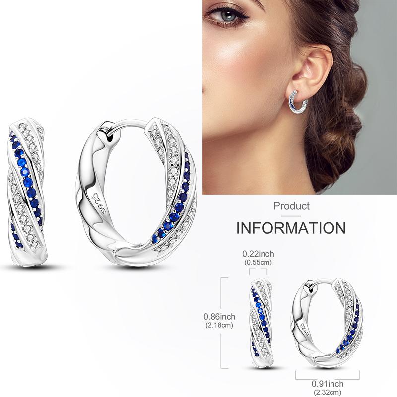 925 Silver Hoop Earring Moon Sun Earring Pendent Zircon Heart Shape Star Eardrop For Women Girl Making Jewelry