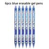 Set of Retractable Gel Pens with a 0.5Mm Tip, Perfect for Correcting Mistakes with Washable Barrels. Including 6 Erasable Pens
