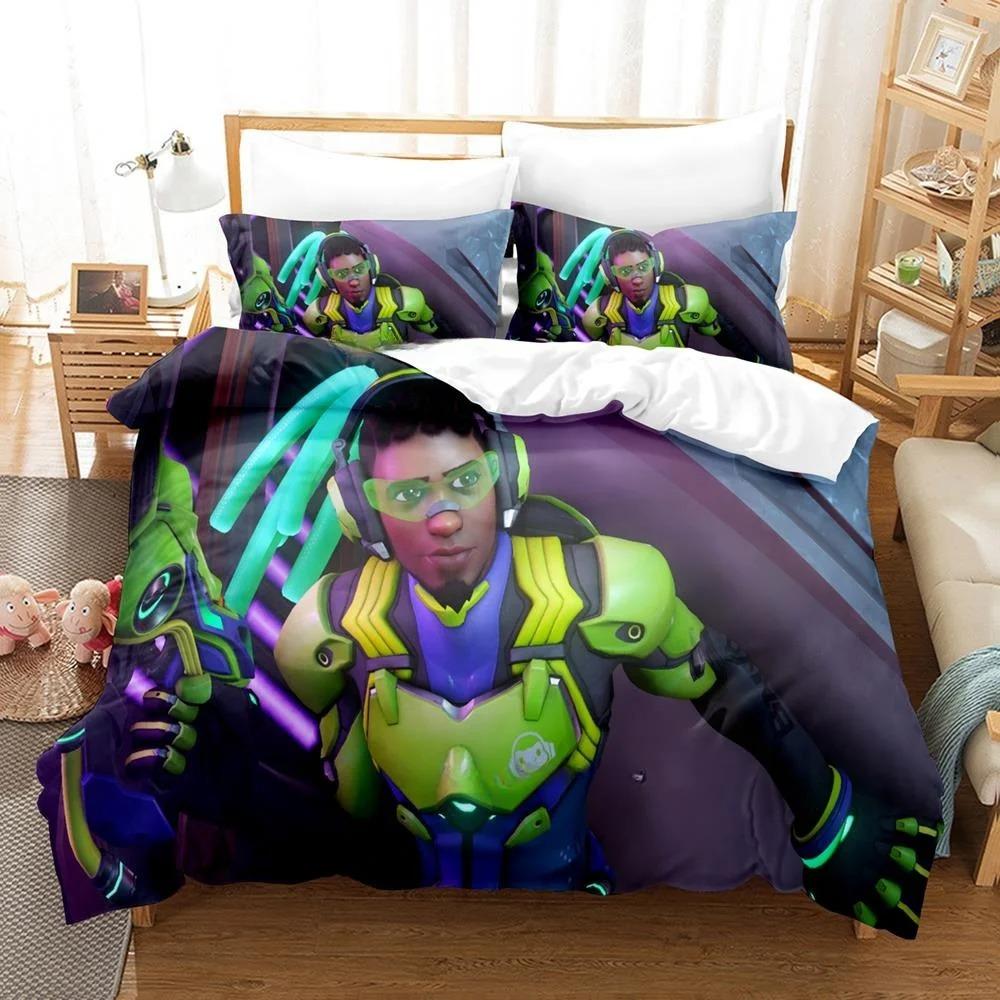 Game Overwatch 2 Invasion Bedding Collection Single Twin Full Queen King Size Bed Collection Adult Boys Bedroom Duvet Cover Collections New Anime