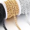 5Yards/Roll Aluminum Chains Metal O-Shaped Twist Link Chains For Jewelry Making DIY Necklace Bracelet Clothing Bag Accessories