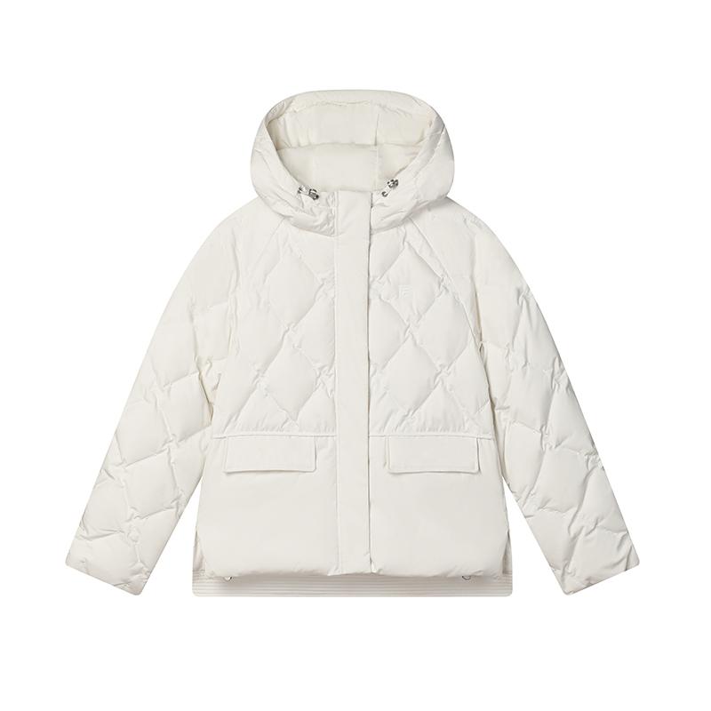 New FILA Down Jacket Women's Cloud White F11W448911F-WT