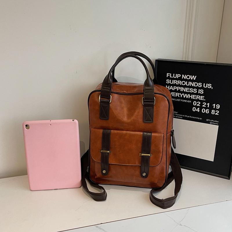 Retro Women's PU Backpack Student Schoolbag Campus Backpack