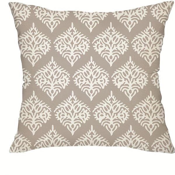 Short Plush Material Pillowcasefour Exquisite Pillowcases With Floral, Geometric, And Leaf Patterns For Ultimate Comfort Sofa Cu