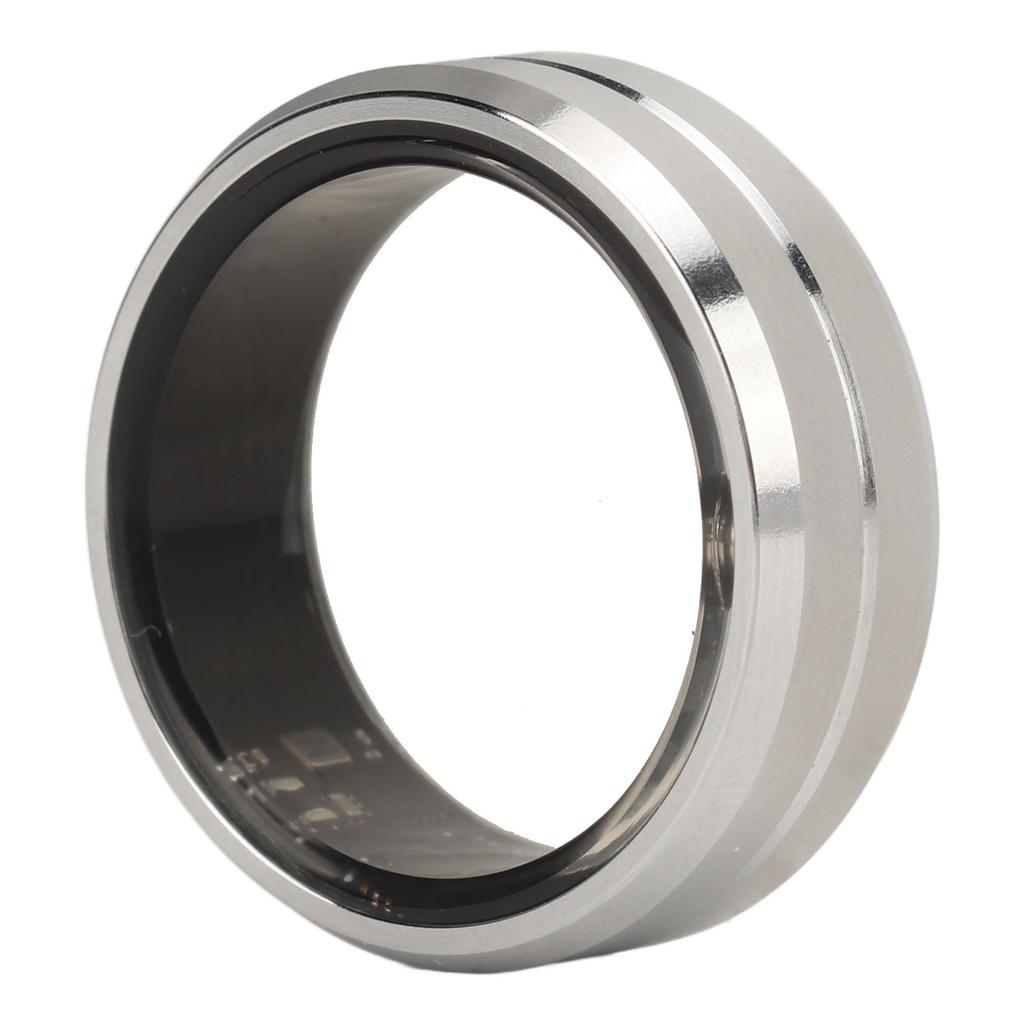 Smart Ring Silver IP68 Waterproof Pedometer Sleep Fitness Monitoring Remote Control Photo Taking Smart Health Tracker