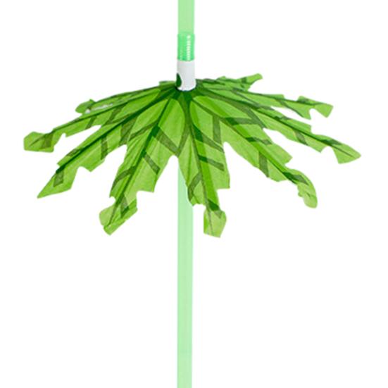 20Pcs Party Straws Hawaiian Style with Umbrella Coconut Palm Design Disposable Party Straws Perfect