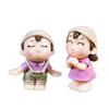 2Pcs Boy Girl Kids Couple Miniature Ornament Craft DIY Landscape Dollhouse Decor