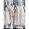 Summer French Style Floral Palazzo Pants Women High Waist Loose Boho Print Wide Leg Trousers with Drapery Comfortable & Elegant