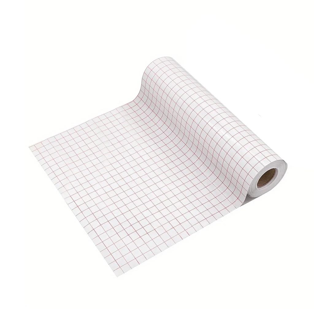 1 ks Průhledná vinylová přenosová papírová páska v roli, zarovnávací mřížka, aplikační páska pro Silhouette Cameo, pro obtisky, nápisy, samolepky na okna