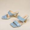 Summer Heels  New Electroplating Sandals and Slippers Latest  Heels Mid Women's Pumps Designer Female  High Heels