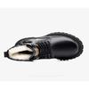 Fashion 2025 Winter Shoes Mens Snow Boots Warm Plush Fashion Brand Male Ankle Boots Pure Black Non-slip Thick Sole D582